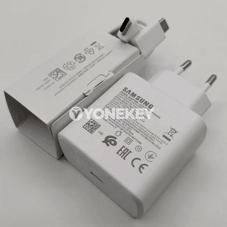 Samsung üçin 45W Super Fast Charge adapteri, Type-C kabel bilen