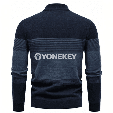 Erkekler üçin zip boýunly gündelik switer, S-XXL