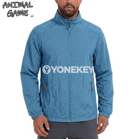 Erkekler üçin ýeňil sport UV goragly ýazky jaket