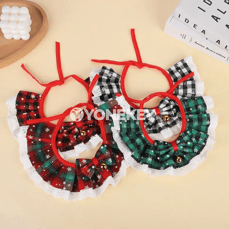 Täze Täze ýyl pişik ýakasy jaňly — ownuk itler üçin ýumşak bandana