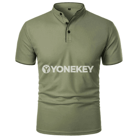 Erkekler üçin ýeňil, dem alýan polo köýnek, ýaz-tomus