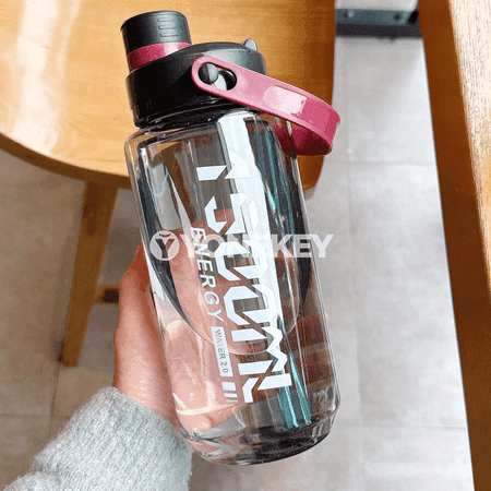 1500/2000 ml uly göwrümli sport suw çüýşesi, tutawaçly