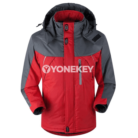 Erkekler üçin ýyly gyş penjek, kapşonly, çydamly we rahat model