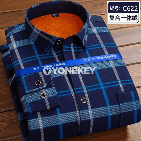 Erkekler üçin gyş ýyly köýnek, fleece, nagyşly gündelik köýnek