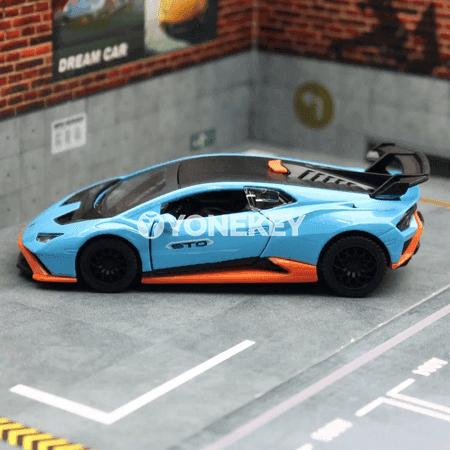 Lamborghini Huracan STO metal model awtoulag, 1:40, çekilýän