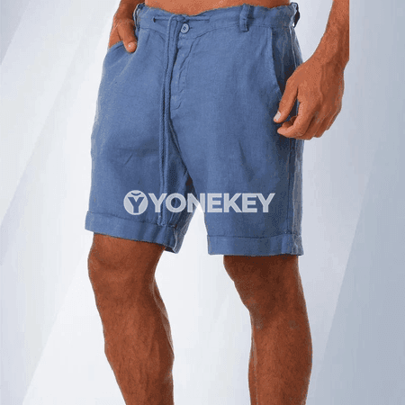 Erkekler üçin tomuslyk ýeňil şortik, giň kesimli, gündelik rahat model