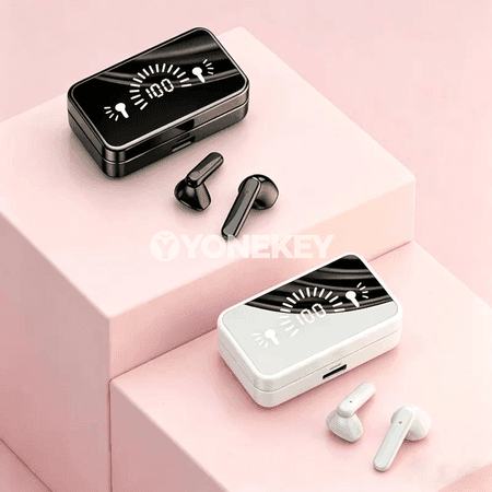 Suw geçirmeýän TWS Bluetooth simsiz gulaklyklar, sport üçin, mikrofonly