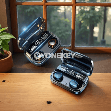 M10 Bluetooth nauşnik, LED displeýli, suw geçirmeýän sport headset