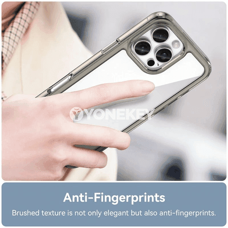 iPhone üçin transparent berk gorag gapagy, anti-çyzgy ýeňil korpus