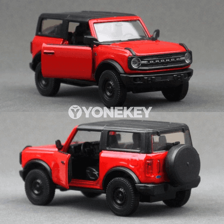 Ford Bronco 2023 metal model awtoulag 1:36, çekip goýberilýän