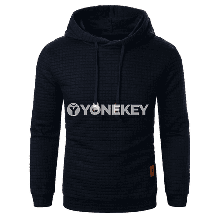 Erkekler üçin gyş- güýz jacquard ýazgılı kapýuşonly ýyly hoodie