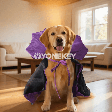 It we pişik üçin Halloween peleriniň lybasy, kiçi itler üçin