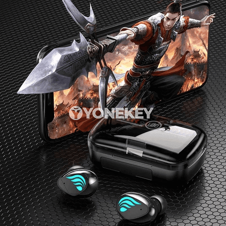 M27 TWS Bluetooth simsiz sport nauşnikleri, mikrofonly