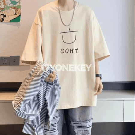 Erkekler üçin ýumşak graffiti çaply gündelik futbolka, M-8XL