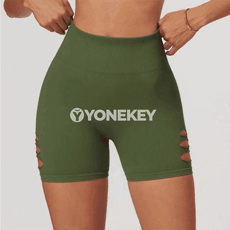 Aýallar üçin ýokary bili sport şortik — dartgynly, rahat, şekil beriji