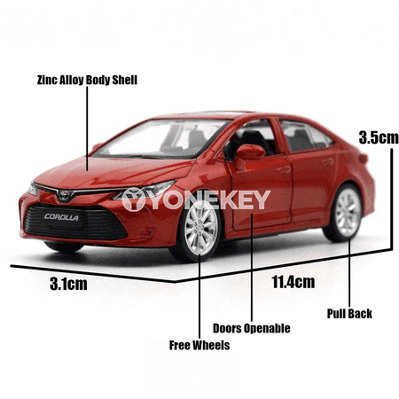 Toyota Corolla Hybrid 1:43 metal model awtoulag oýnawy