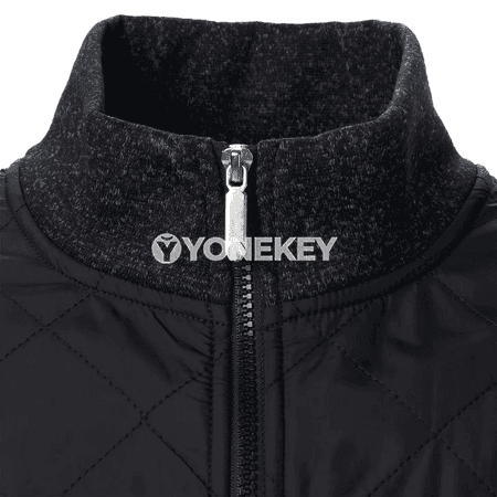 Erkekler üçin güýz-gyş zolakly, galstukly zipli peýton kurtka