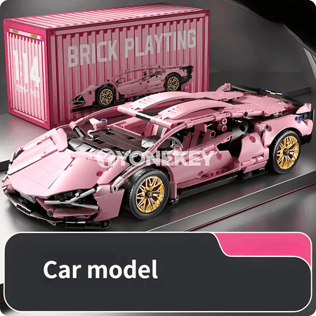 1:14 göwrümli gülgüne sport awtoulag gurluşyk bloklary, RC model