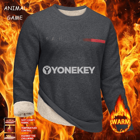Erkekler üçin ýyly, galyň sweatshirt, gyş üçin rahat pulower