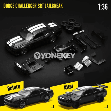 Dodge Challenger SRT Hellcat Mini Model Awtoulag, 1:36, Metal