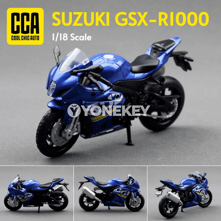 Suzuki GSX-R1000 1:18 metal model motosikl