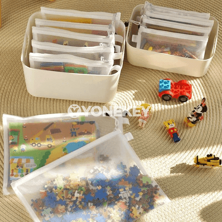 3 sany köp maksatly transparent fermuarly saklaýyş sumkasy