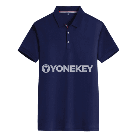 Erkekler üçin ýazky polo futbolka, gysga ýeňli, uly ölçegler