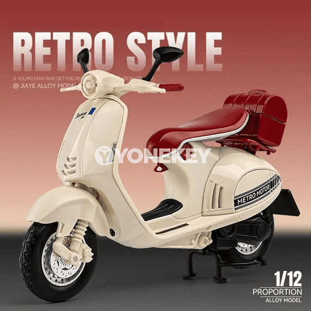 1:12 Vespa 946 model oýunjak skuter, metal diecast, sesli