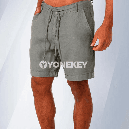 Erkekler üçin tomuslyk ýeňil şortik, giň kesimli, gündelik rahat model