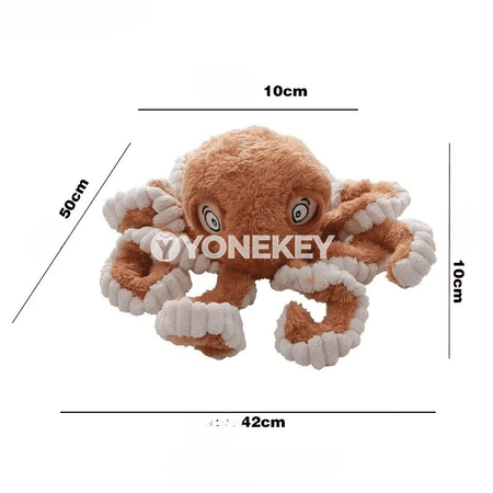 Oktopus görnüşli ýumşak it oýnagy, dişlemäge çydamly