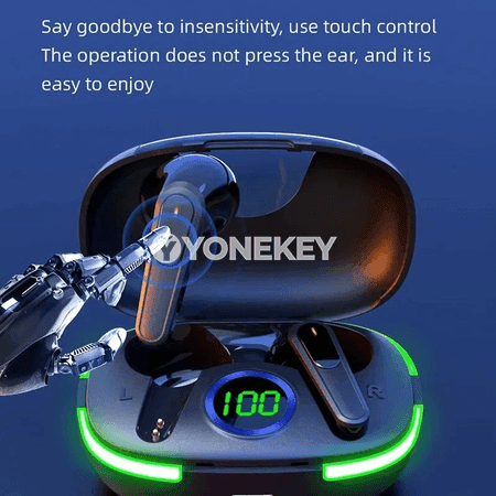 TWS Pro80 simsiz Bluetooth 5.3 nauşnikler, LED displeýli