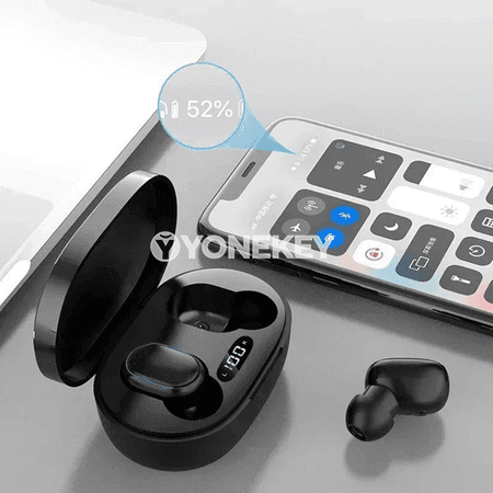 DAMORE E7S simsiz Bluetooth nauşnik, mikrofonly, LED displeýli
