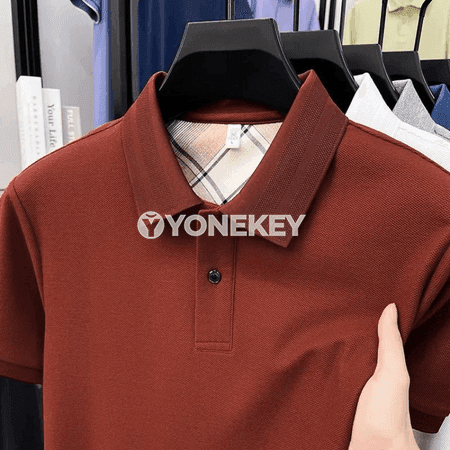 Erkekler üçin ýumşak pagta polo futbolka, tomusky rahat stil