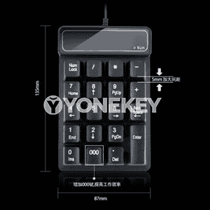 Notebook iPad üçin simsiz sanly klawiatura