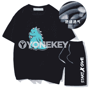 Oglarlar üçin niýetlenen komplekt futbolka+şortik 
