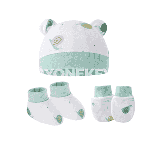 Ýaňy doglan çagalar üçin komplekt şapka+ellik+jorap