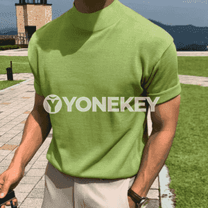 Erkekler üçin niýetlenilen gysga ýeňli futbolka