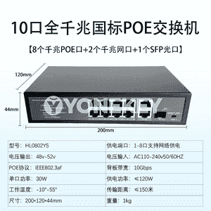 10 portly doly gigabit POE  kommutator