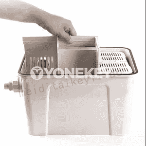 Diş materiallar üçin süzgüç gutusy