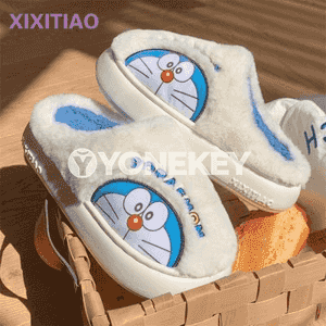 Gyzlaryň doraemon ýelekli ýapyk öý aýakgaplary.
