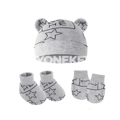 Ýaňy doglan çagalar üçin komplekt şapka+ellik+jorap