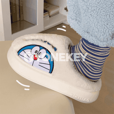 Gyzlaryň doraemon ýelekli ýapyk öý aýakgaplary.