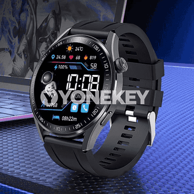 Erkekler üçin Bluetooth goşar sagat.