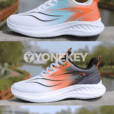 Erkekler üçin niýetlenen owadan moda sport aýakgaplary.