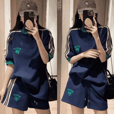 Zenanlar üçin niýetlenen komplekt futbolka+şortik