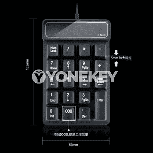 Notebook iPad üçin simsiz sanly klawiatura