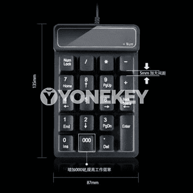 Notebook iPad üçin simsiz sanly klawiatura