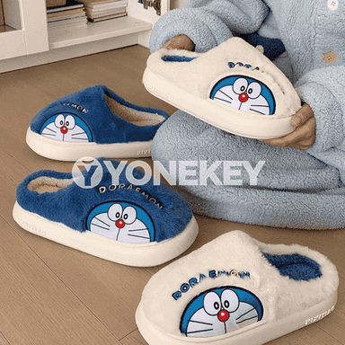 Gyzlaryň doraemon ýelekli ýapyk öý aýakgaplary.