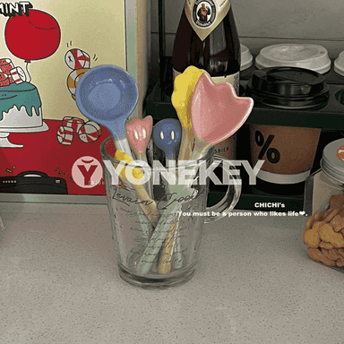 Koreý stilinde keramika çemçe 