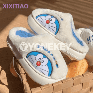 Gyzlaryň doraemon ýelekli ýapyk öý aýakgaplary.